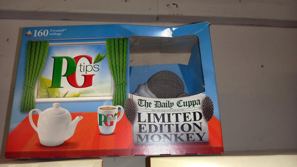 3 boxed PG Tips monkey (no teabags) - Image 2 of 4