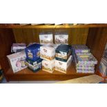 12 boxed Lilliput Lane cottages & boxed frames etc. COLLECT ONLY.