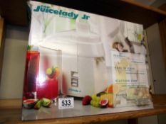A Russell Hobbs 'The Juicelady junior' appears new/unused in box
