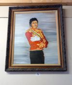 A painting of George Michael in frame COLLECT ONLY