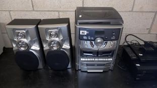 A JDW music Hi-Fi centre with speakers COLLECT ONLY