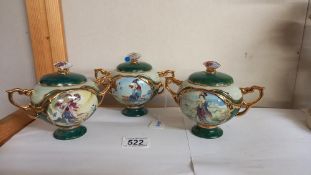 3 'beauties of the red mansion' heirloom porcelain music box collection