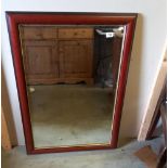 A mahogany framed bevel edged mirror, COLLECT ONLY