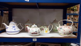 6 collectors teapots by Compton and Woodhouse