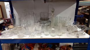 A good lot of glass ware including decanter, water jugs, glasses etc COLLECT ONLY