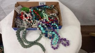 A mixed lot of beaded necklaces