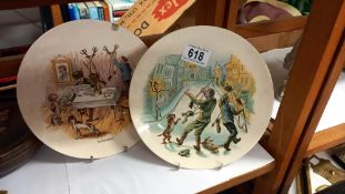 A pair of WWI Villeroy and Boch military themed wall plates 1a/f diameter 20.5cm