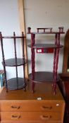 A telephone table & 3 tier stand COLLECT ONLY.