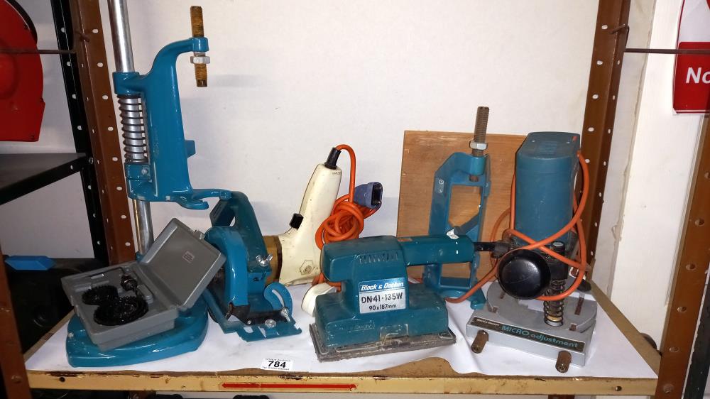 A selection of electrical hand tools COLLECT ONLY