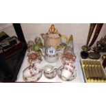 A mixed lot including vintage teapot, sugar sifter etc