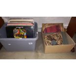 A box of LP records and box of 78's COLLECT ONLY