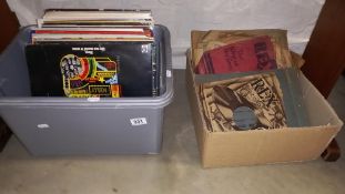 A box of LP records and box of 78's COLLECT ONLY