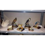 A quantity of unboxed Leonardo animals/birds including Kingfisher, eagle etc