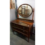 An Edwardian mirror back dressing table COLLECT ONLY