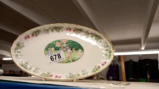 A Minton oval plate from The Wimbledon collection