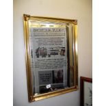 A gilt framed mirror COLLECT ONLY