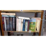 A quantity of hard back books including Sir Alex Guinness, Jane Austen etc
