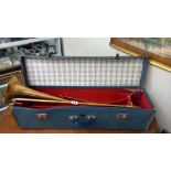 A cased trombone by Dearman D.A. London a/f, needs attention COLLECT ONLY