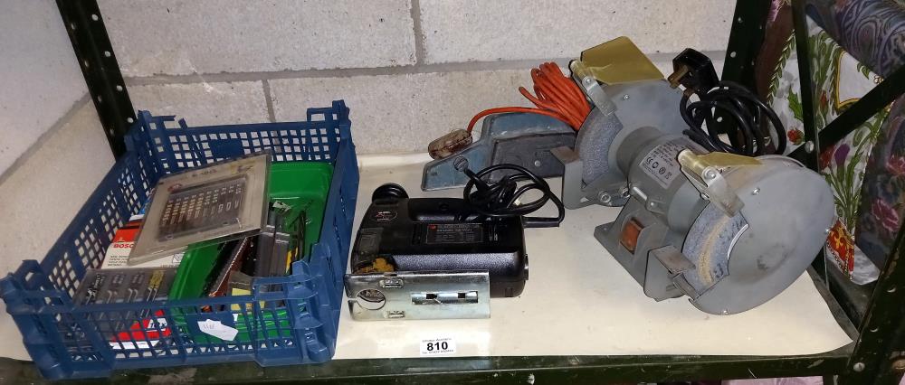 Black & Decker jigsaw & blades, bench grinder & planer COLLECT ONLY