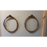 2 oval ornate picture frames