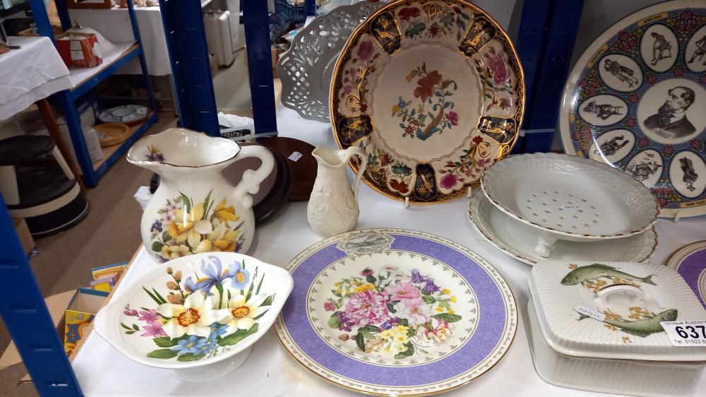 A good lot of ceramics including Royal Albert, Wedgwood, Mason, square lidded dish depicting fish - Image 2 of 3