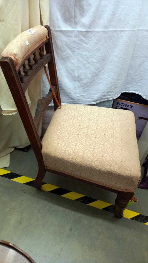 An Edwardian nursing chair. COLLECT ONLY. - Image 2 of 2