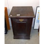 A mahogany coal cabinet with metal liner. COLLECT ONLY