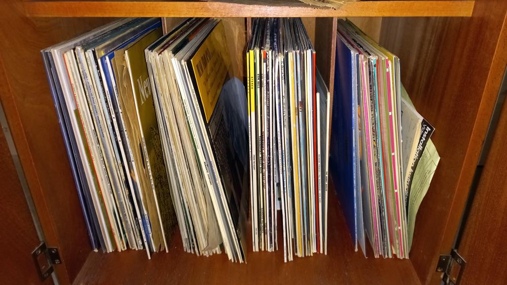 A record cabinet and a quantity of LP records, COLLECT ONLY. - Image 2 of 2