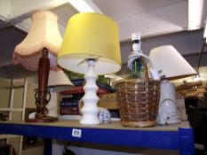 A quantity of table lamps COLLECT ONLY