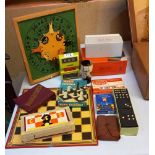 A selection of old games etc including chess, draughts, dominoes