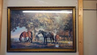 A large print 'horses scene' COLLECT ONLY