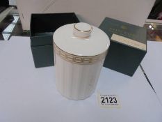 A boxed Minton John Player & Son tobacco jar.