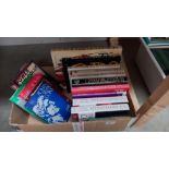 A box of books on Romans including The twelve Caesers, Roman emperors and Roman coins etc