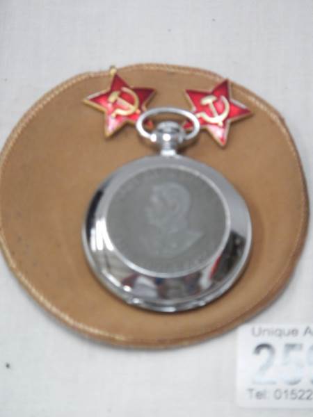 Two modern Russian pocket watches and one chain. - Image 3 of 7