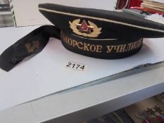 A Russian naval cap.