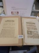 A collection of parliamentary and legal bill including late 17th and early 18th century examples.