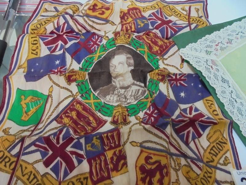 Two HMS Birmingham China seas embroideries, A Royal Engineer's embroidered Handkerchief - Image 4 of 5