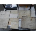 A quantity of 19th century mortgage, indentures etc.,