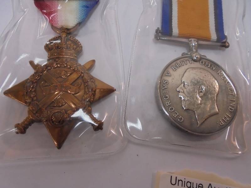 Three WW1 medals for 7415 Dvr W M Clark RFA. - Image 2 of 3