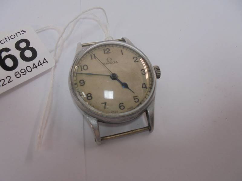 A military WW2 Omega wrist watch, (no strap) in working order. - Image 5 of 6