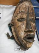 An African tribal funeral mask.