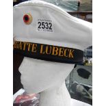 A Russian naval hat 'Fregatte Lubeck'.