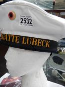 A Russian naval hat 'Fregatte Lubeck'.