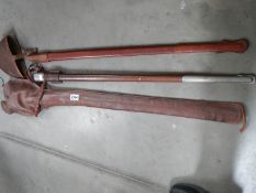 Three old sword scabbards, COLLECT ONLY.