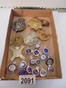 A mixed lot of police related badges.