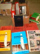 A box of military related books including books on bayonets.