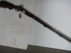 A 19th century percussion rifle stamped 2729, 120 cm long. COLLECT ONLY.