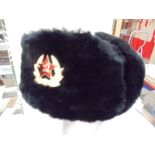 A Russian fur cap.