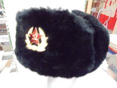 A Russian fur cap.