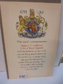 A memorial scroll to Sapper J A Leadbeater, Corps of Royal Engineers, George VI.